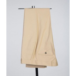 Costum barbati beige cu insertie discreta